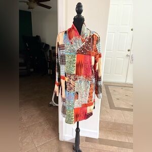 Orientique “Brahams” Patchwork Raised Neck Dress